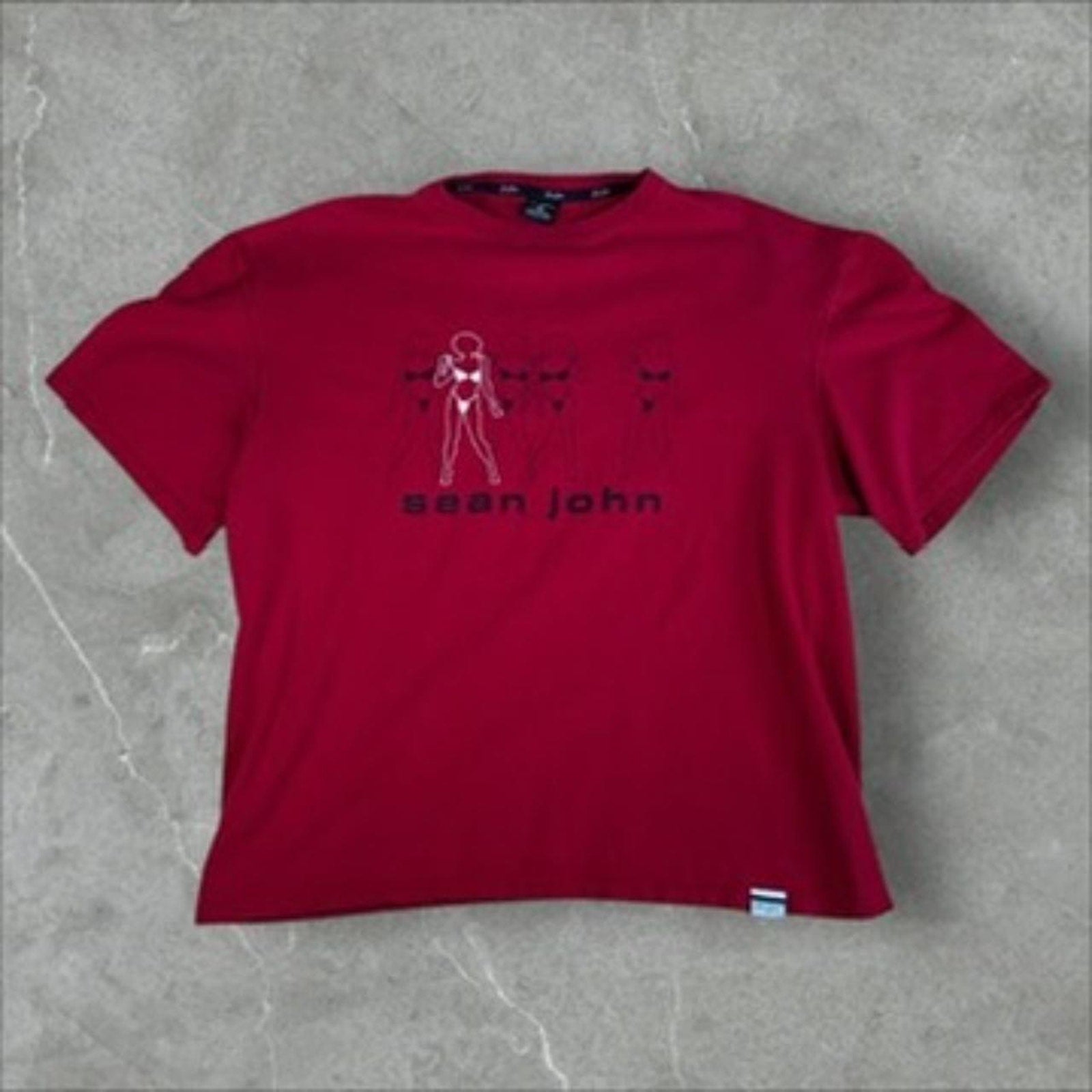 Vintage Sean John Bikini Baggy Tee Red