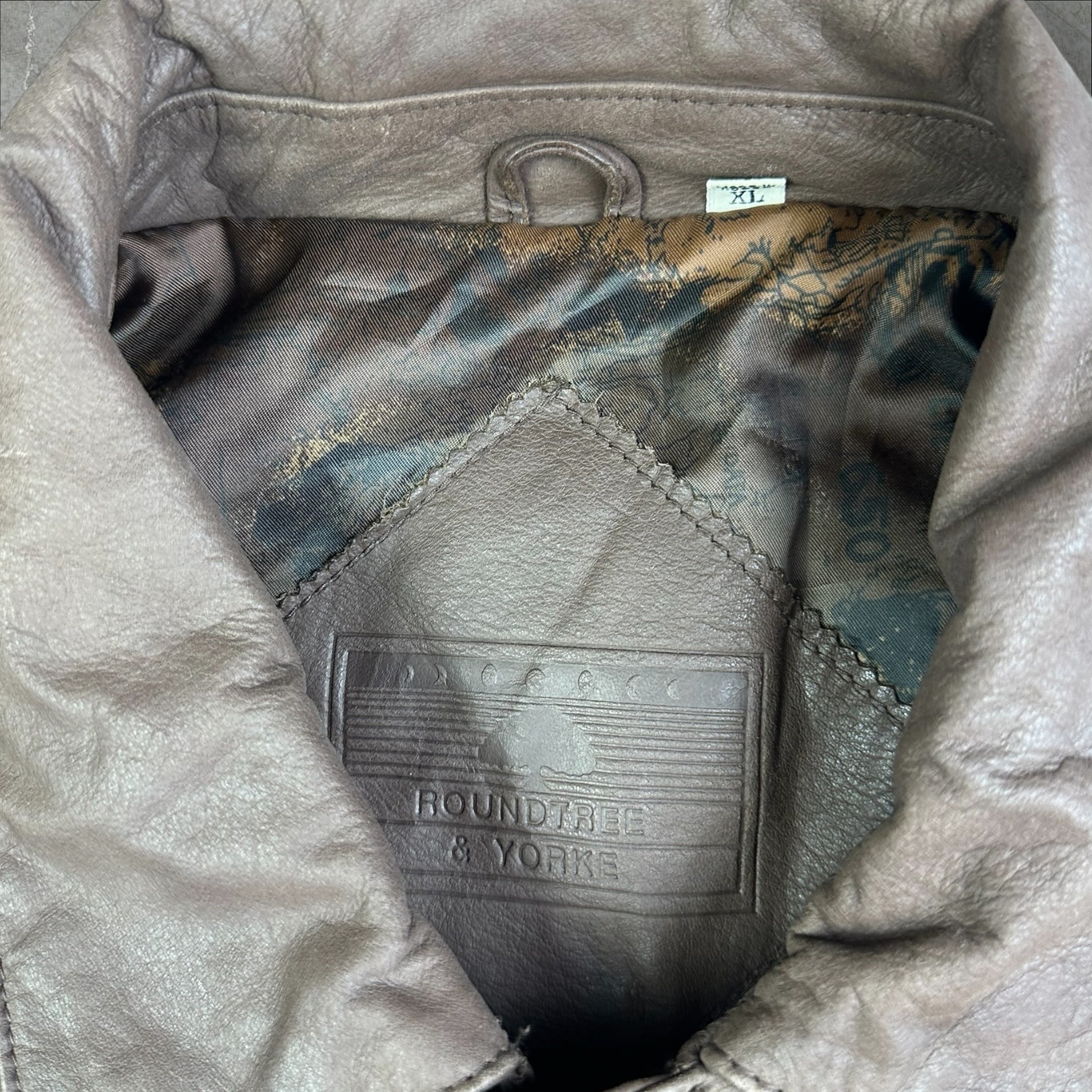 RoundTree Yorke Genuine Leather Jacket Brown