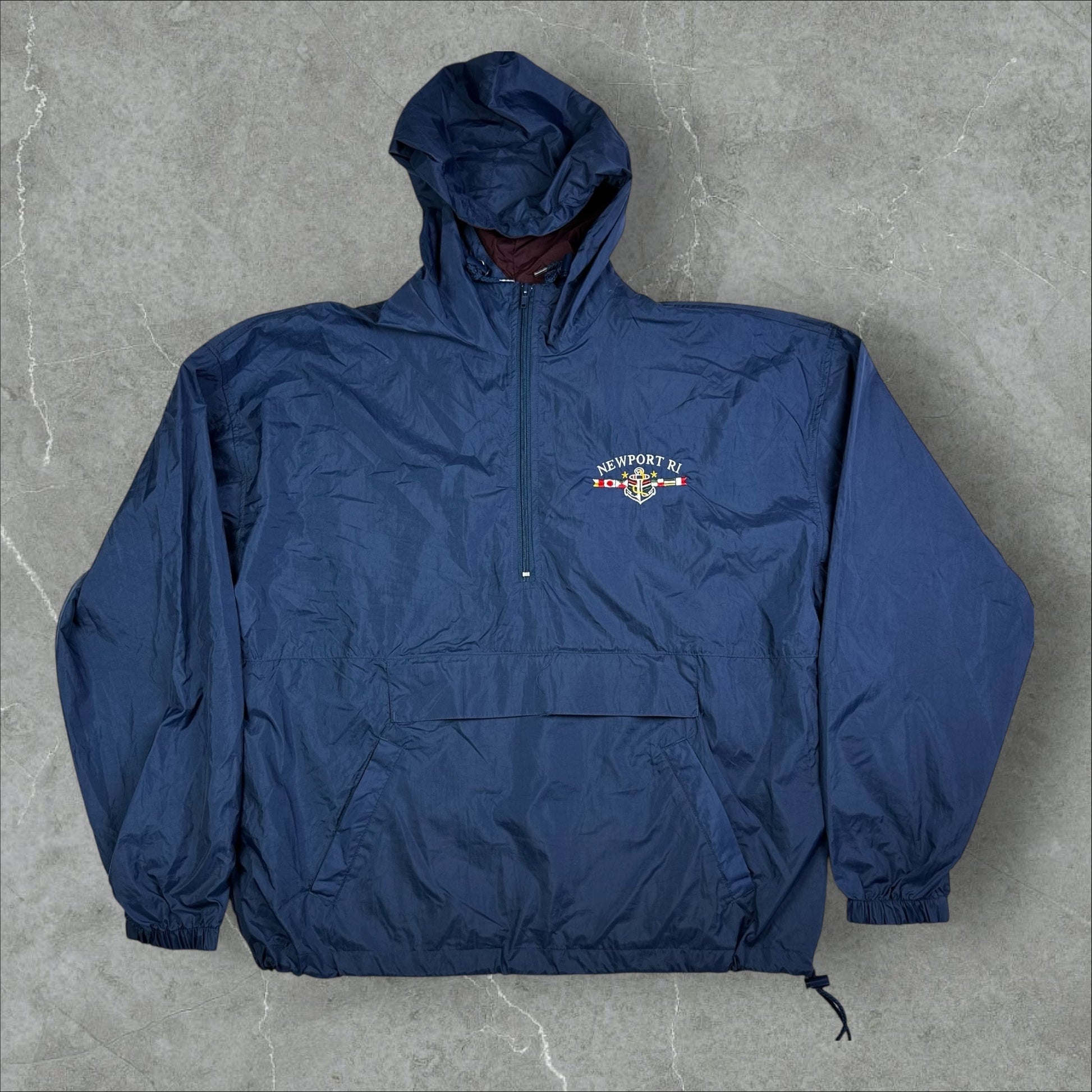 Vintage Harvard Square Newport, RI 1/4 Zip Pullover Jacket