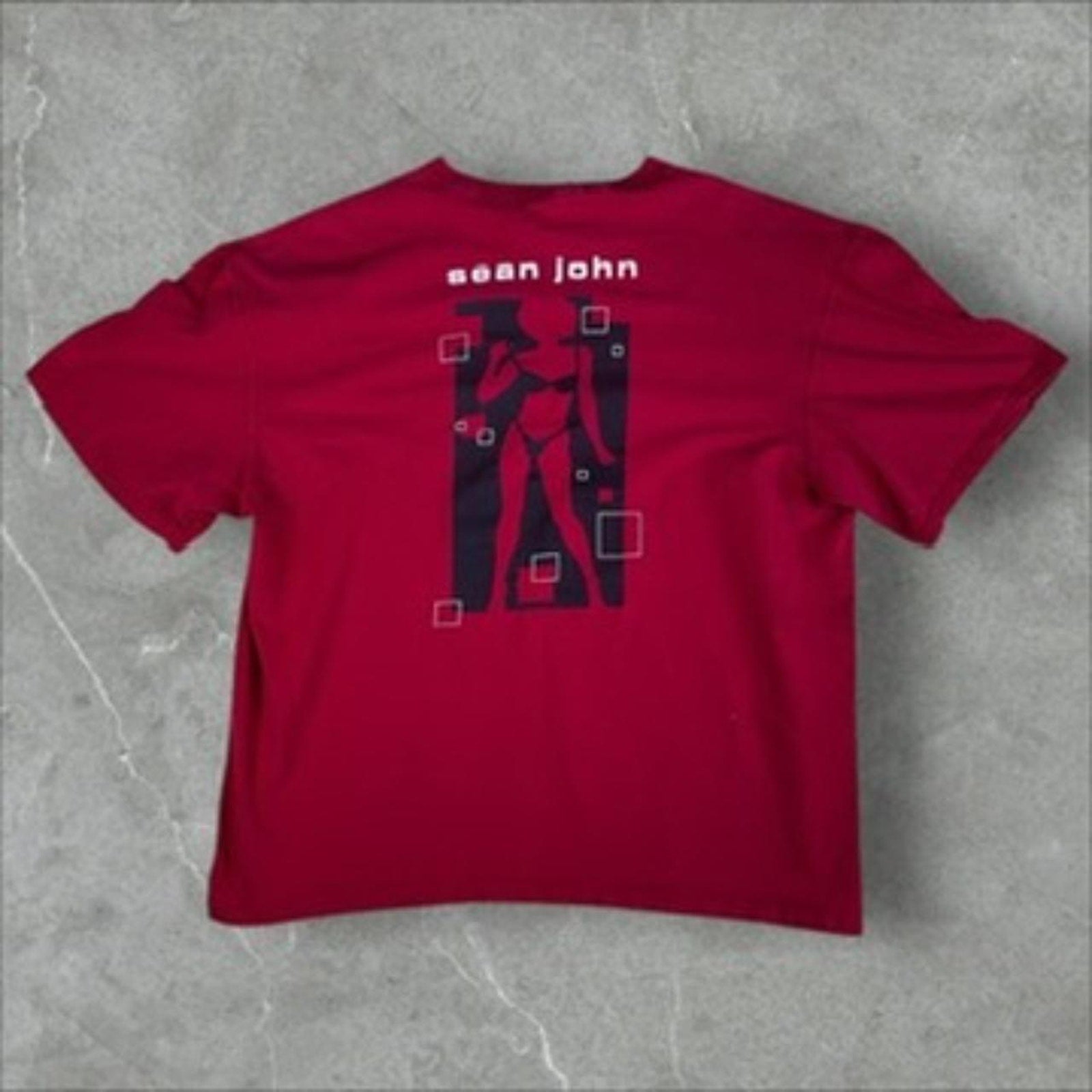 Vintage Sean John Bikini Baggy Tee Red