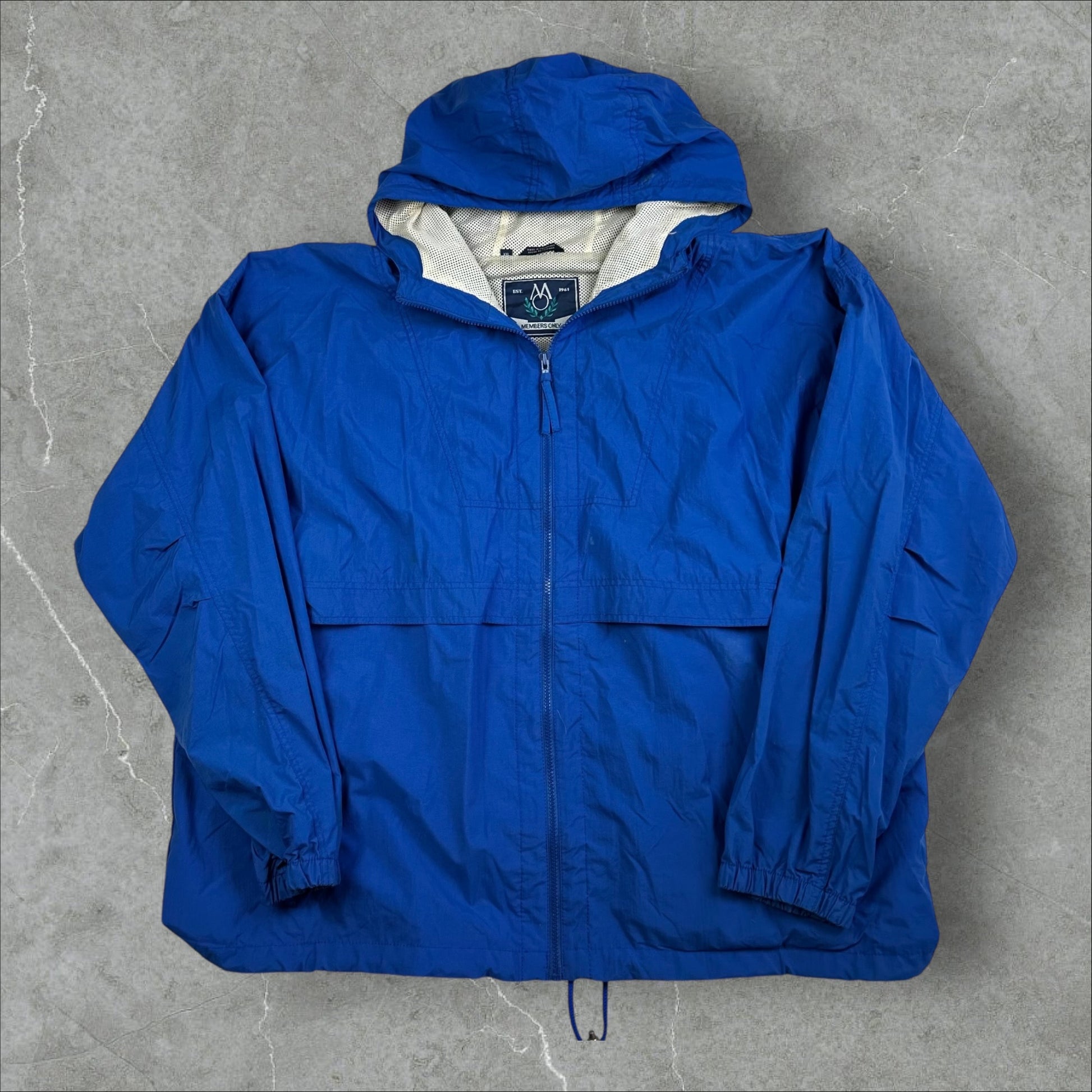 Vintage 90s Members Only Hooded Zip Jacket