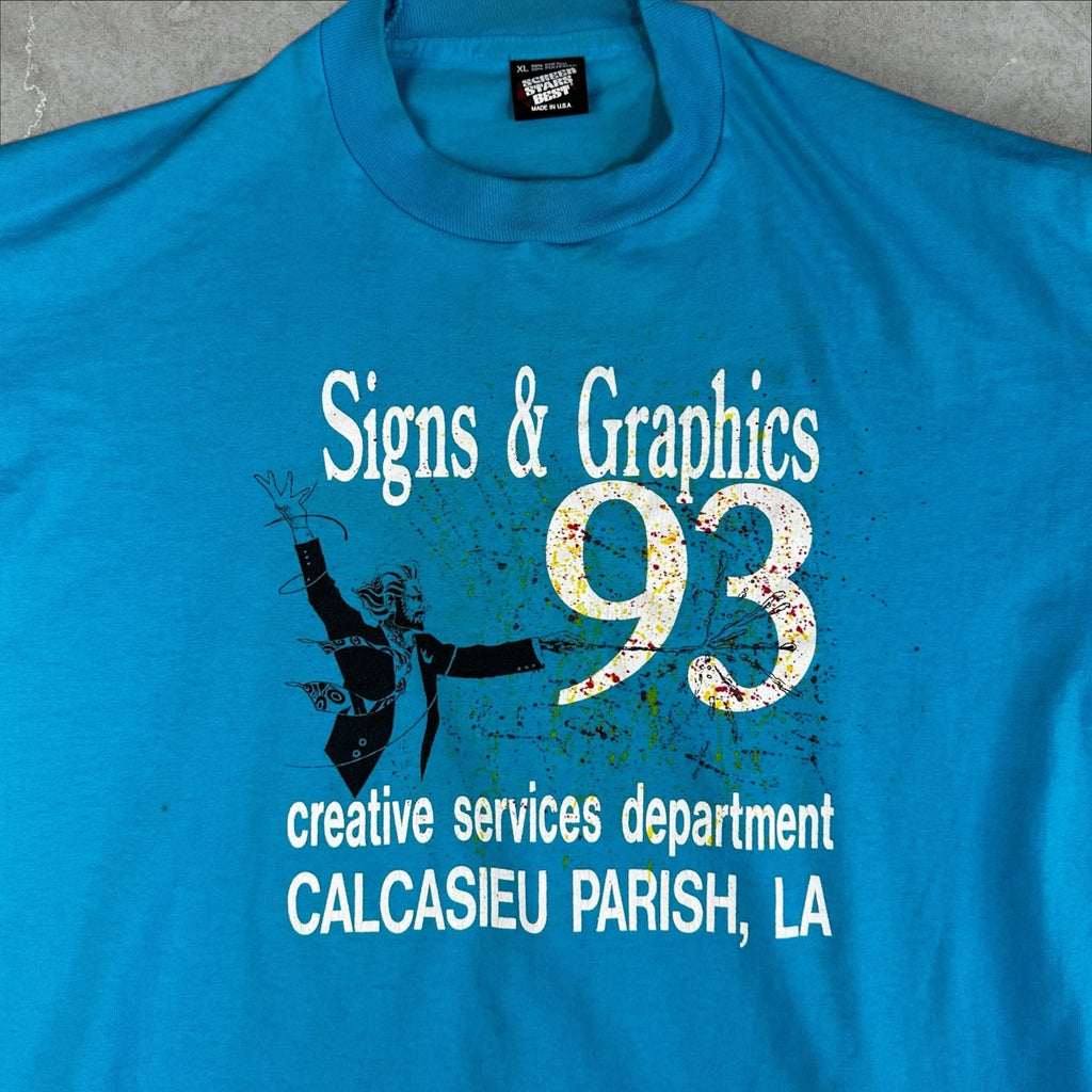 Calcasieu Parish Louisiana Creative Services Dept. T-Shirt 1993