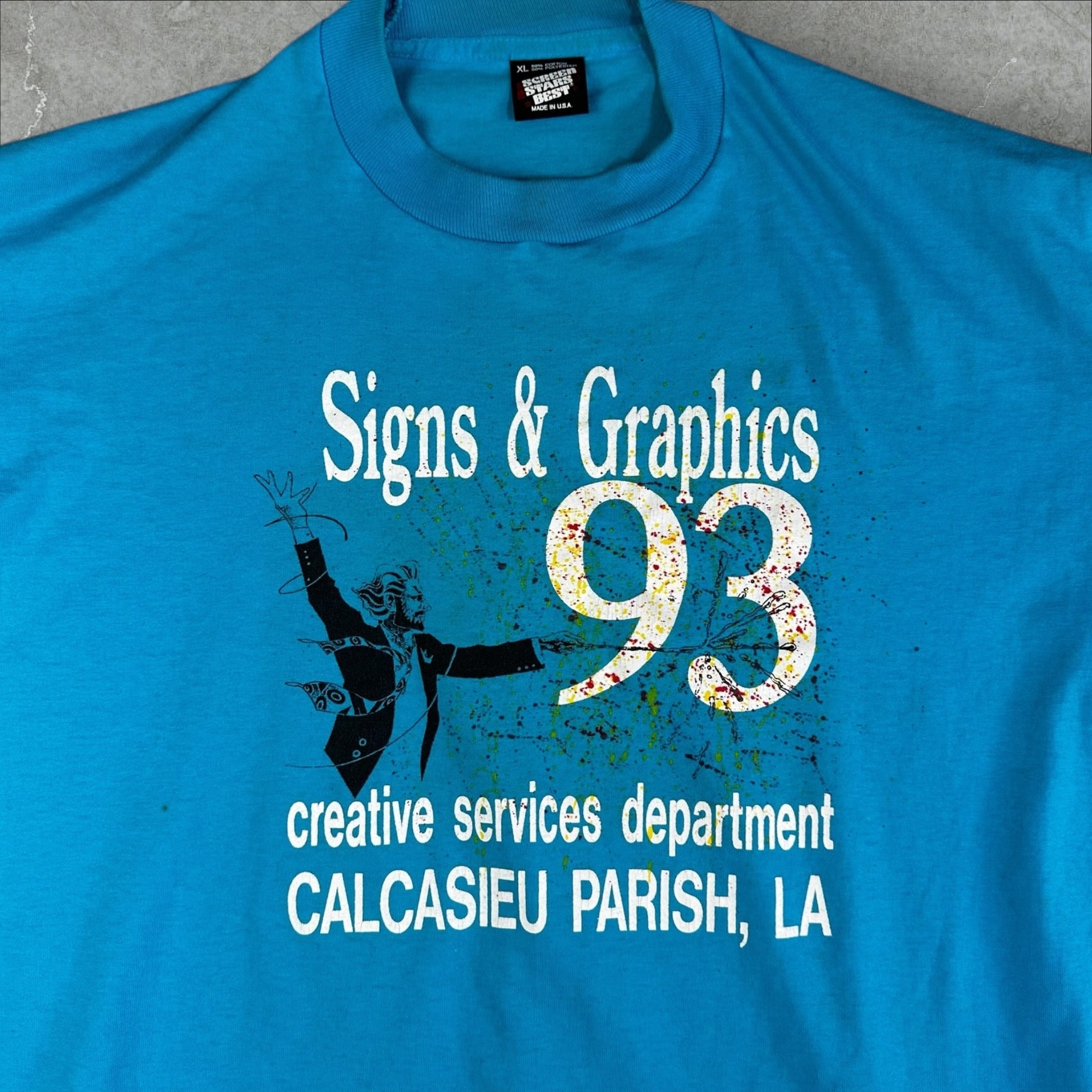 Calcasieu Parish Louisiana Creative Services Dept. T-Shirt 1993