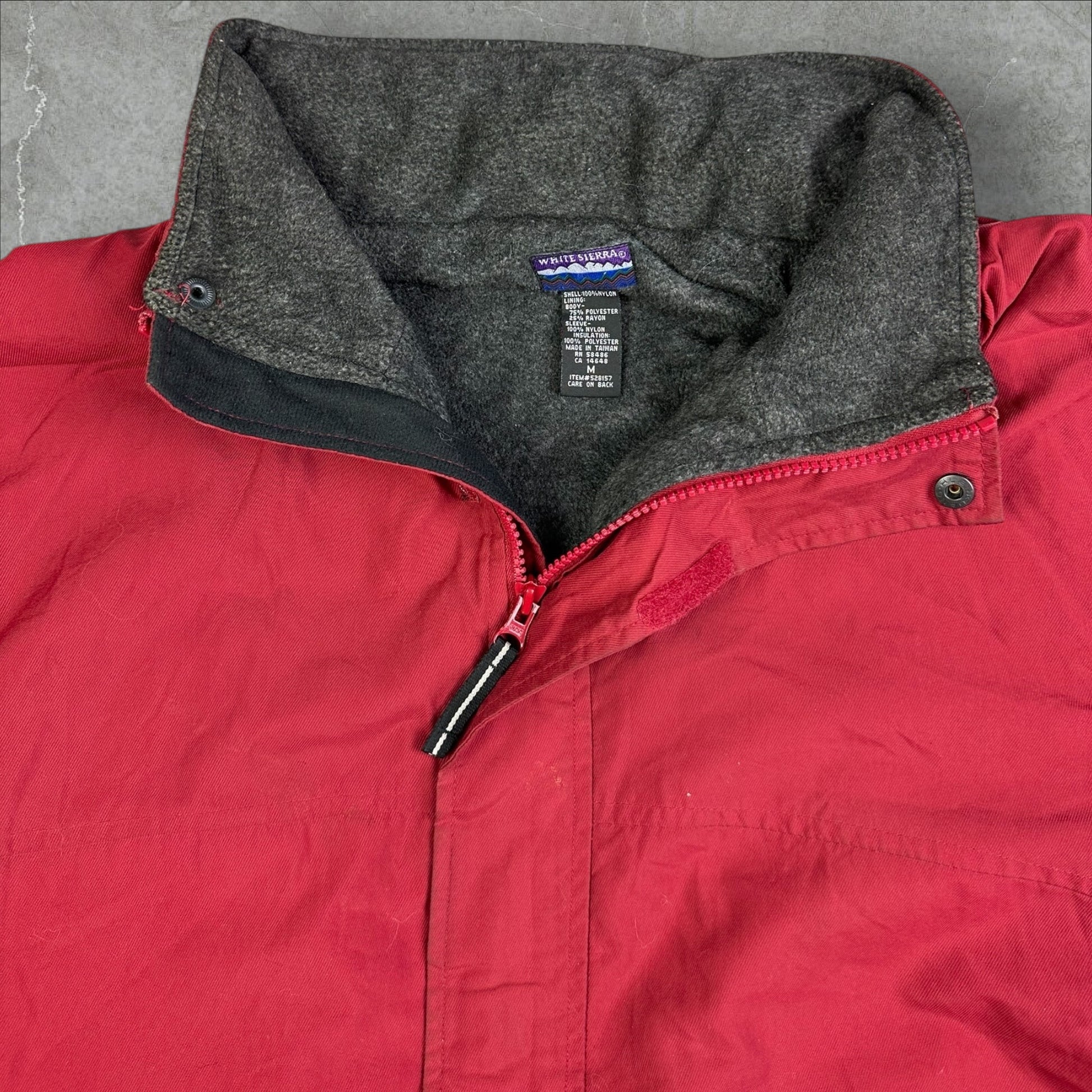 Vintage White Sierra Nylon Lined Ski Jacket