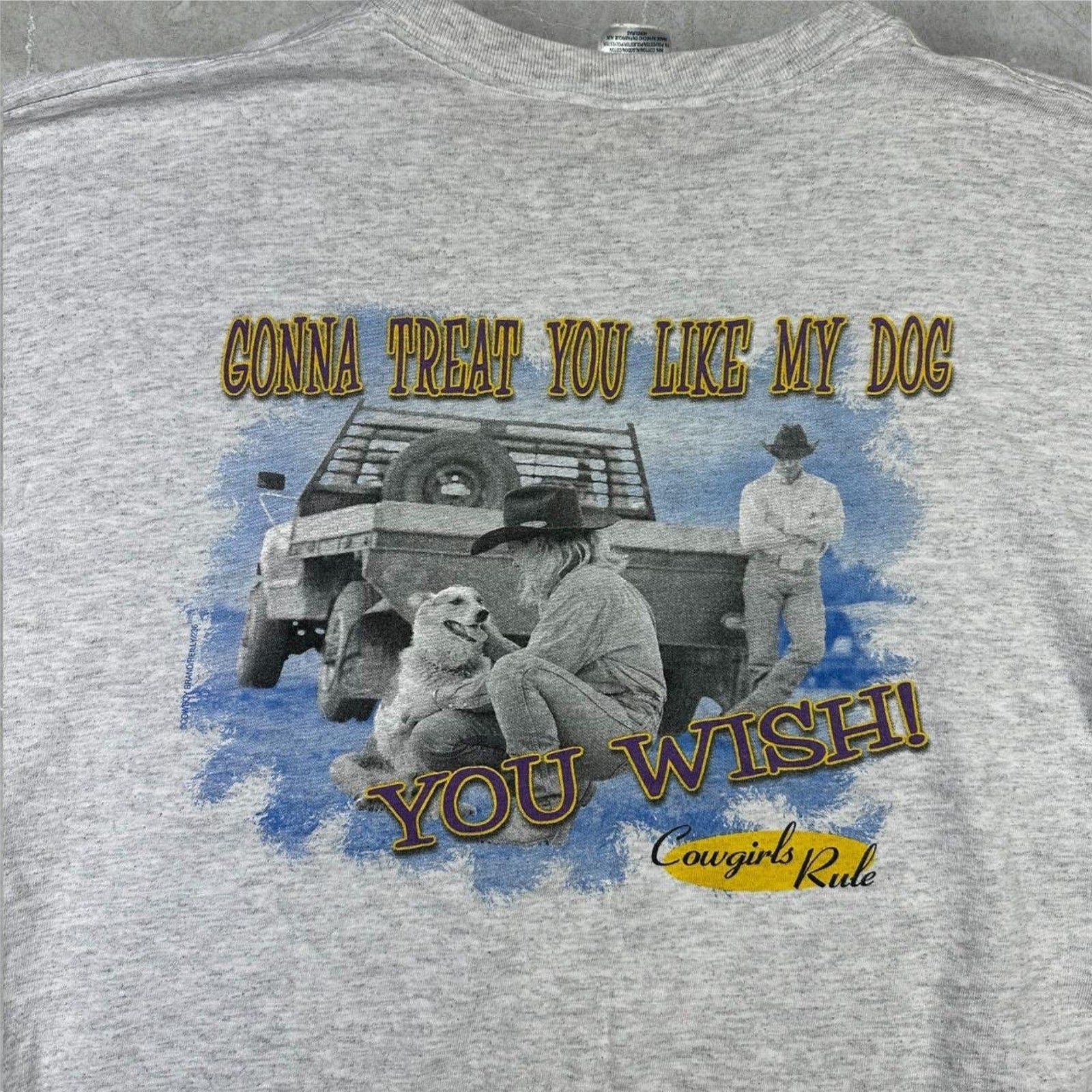 Vintage 2000s Cowgirls Rule T-Shirt Large