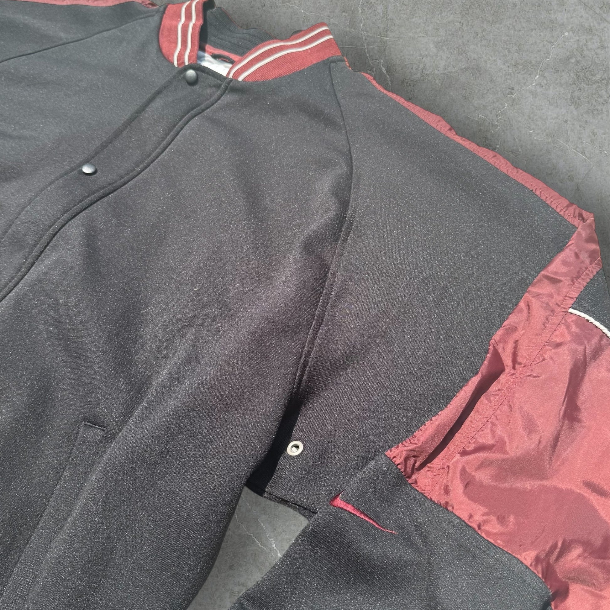 Nike Nylon Full Zip & Button Bomber Jacket XL