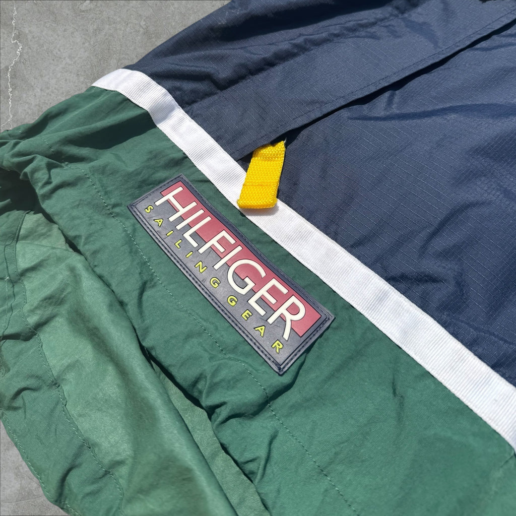 Vintage Tommy Hilfiger Sailing Gear Jacket Green and Blue