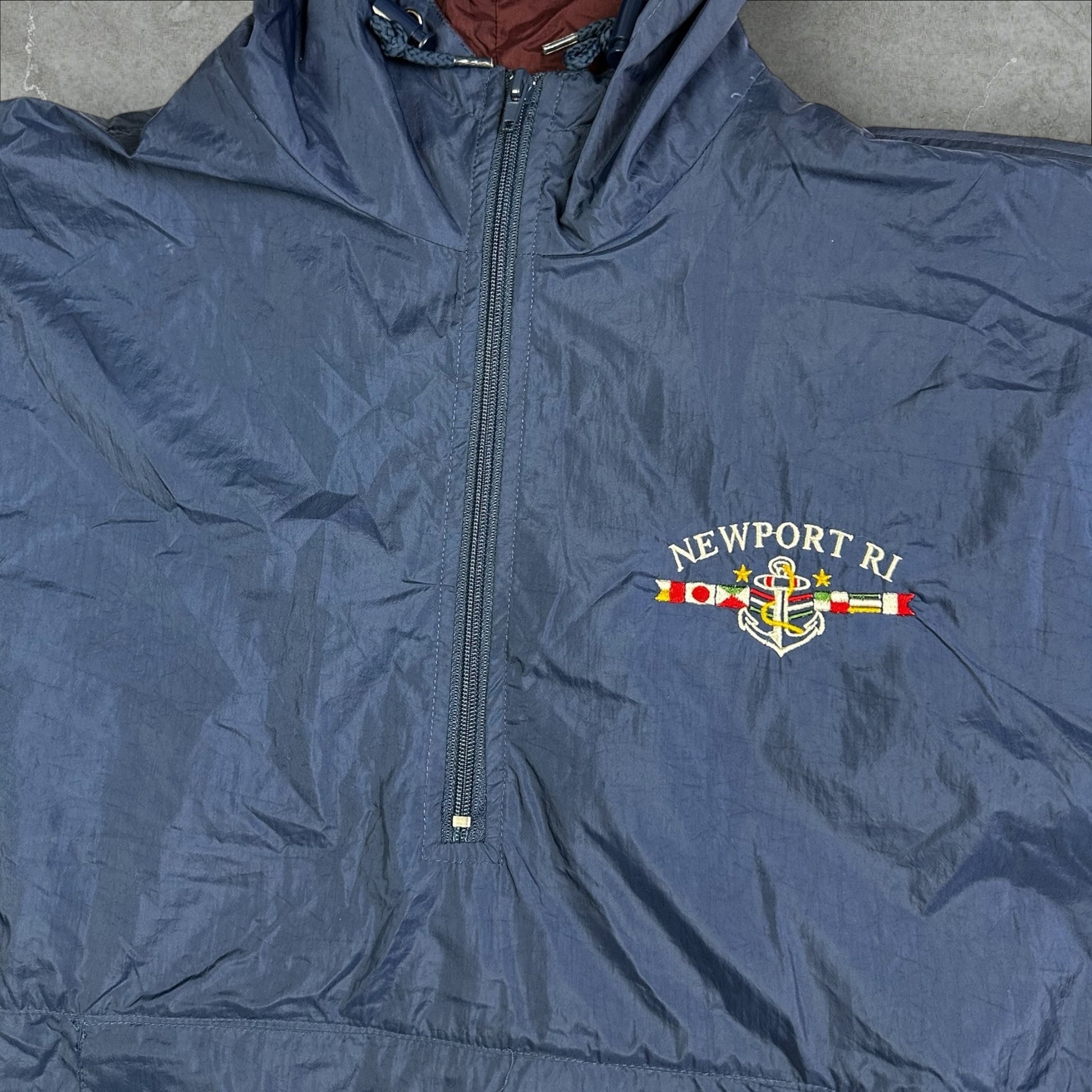 Vintage Harvard Square Newport, RI 1/4 Zip Pullover Jacket