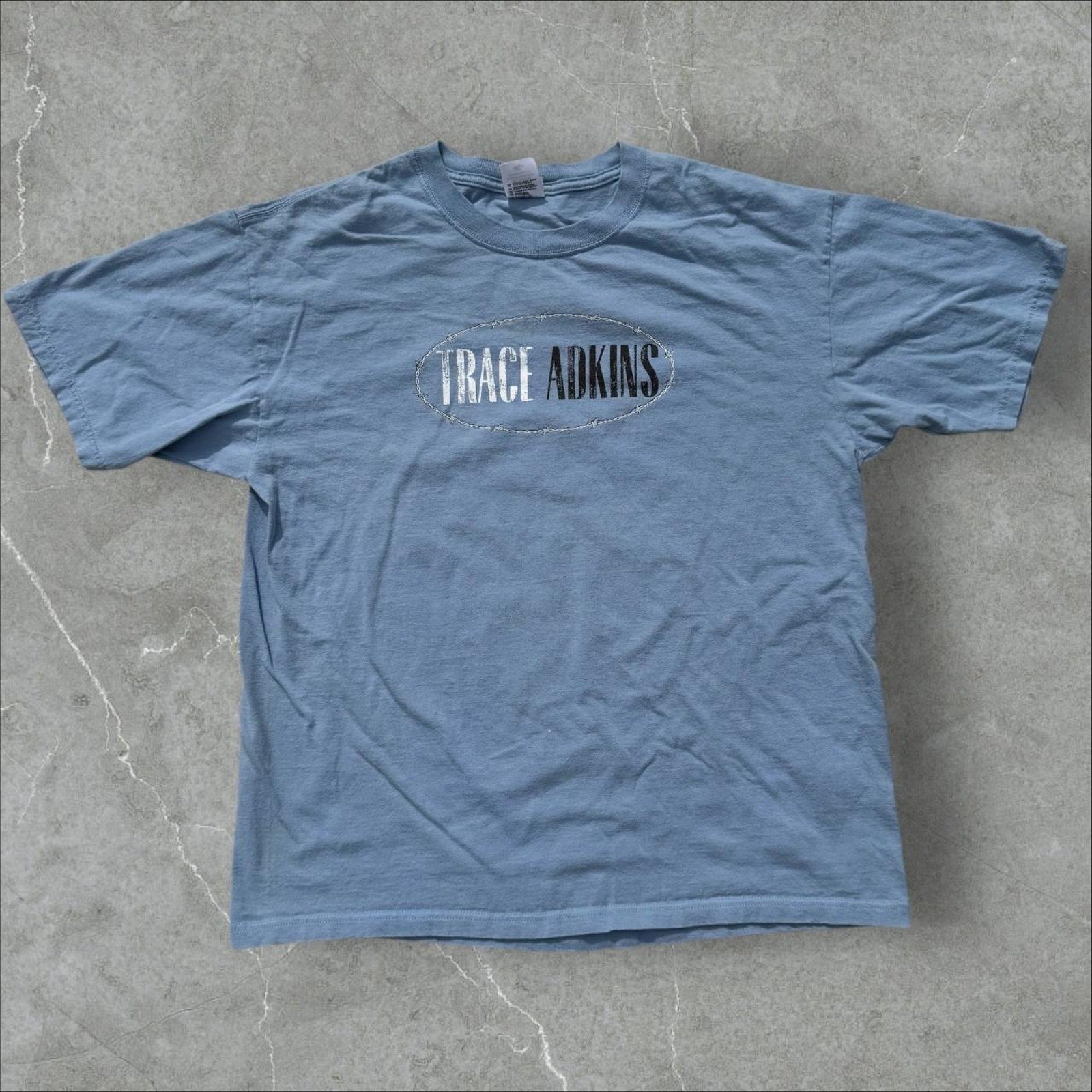 Trace Adkins "Dangerous Man" Tour Tee Blue XL