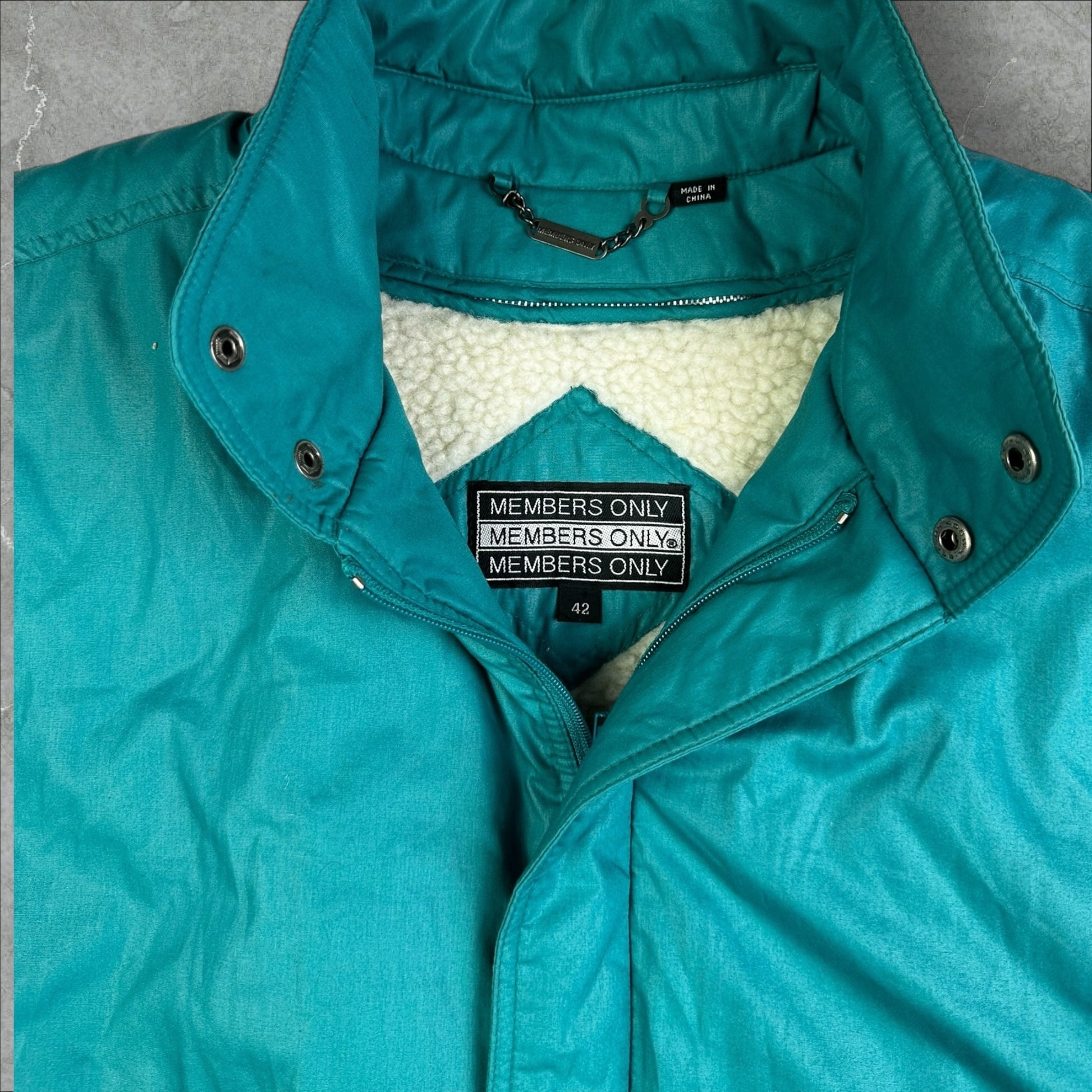 Members Only Fleece Lined Ski Coat 90s