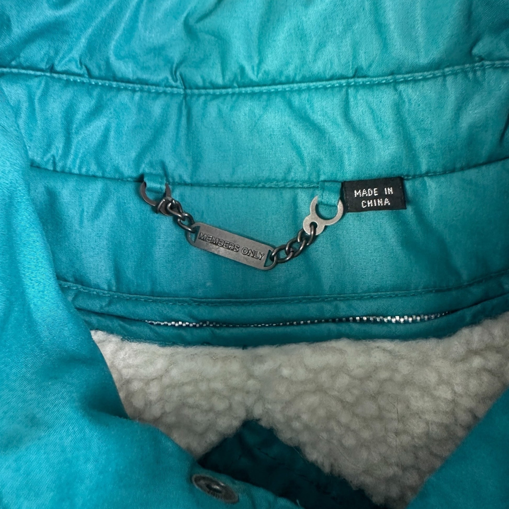 Members Only Fleece Lined Ski Coat 90s