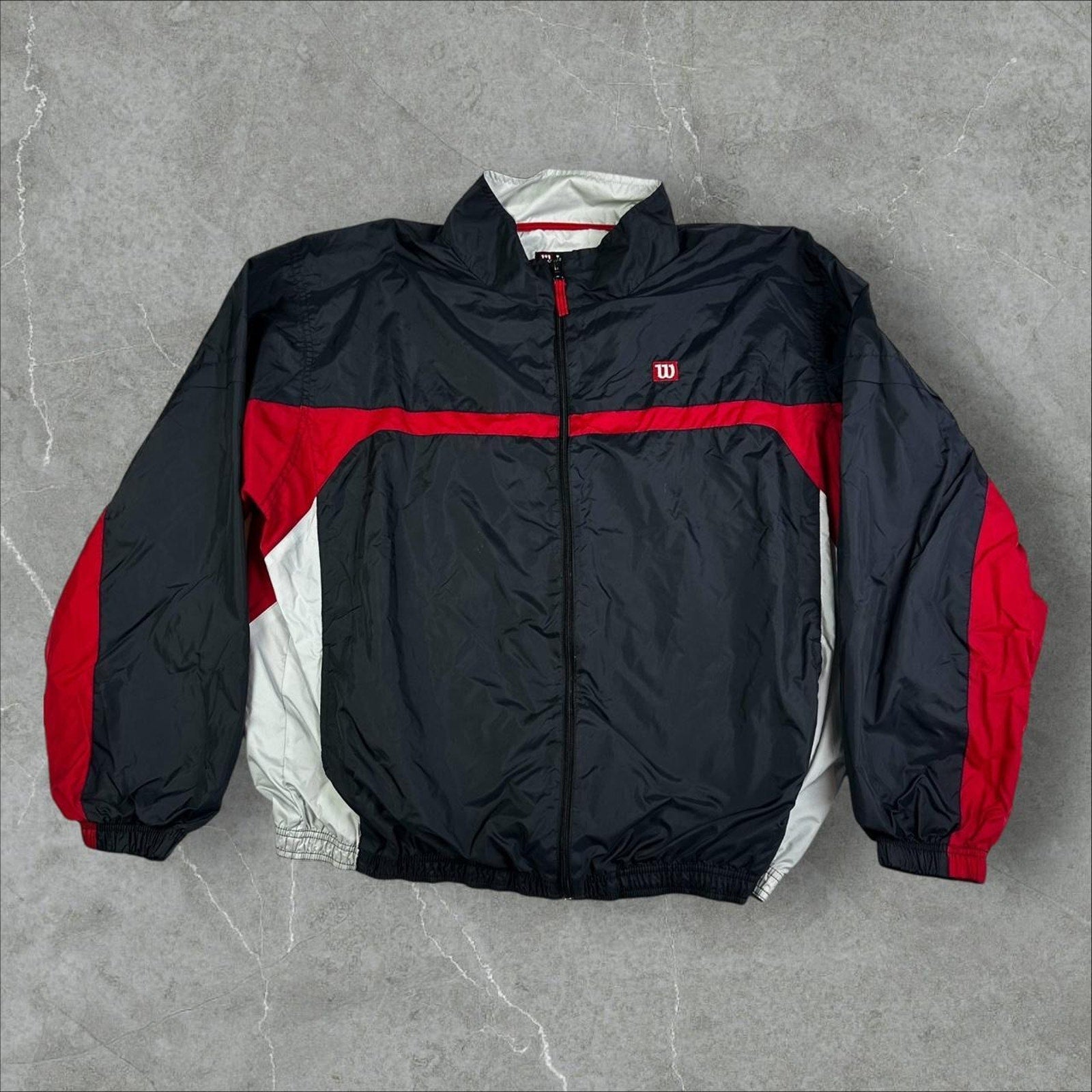 Wilson black and red windbreaker
