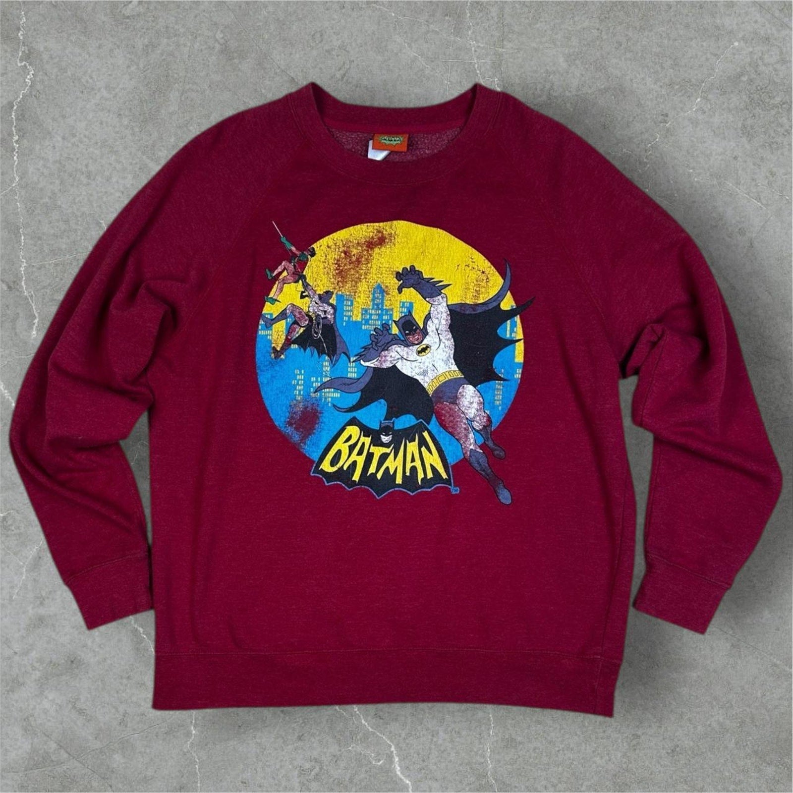 Vintage Batman Crewneck Red Medium