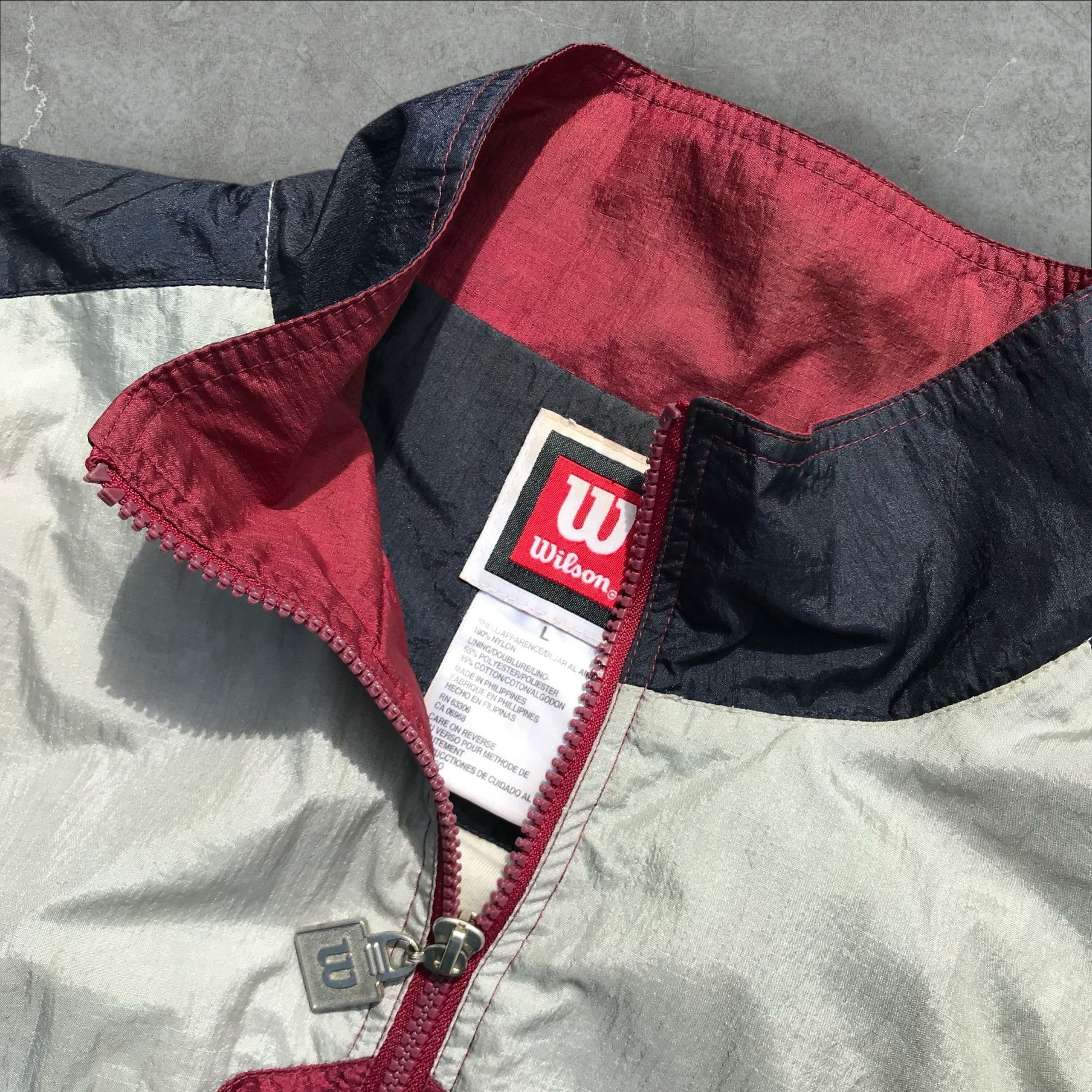 Vintage Wilson Windbreaker Jacket red and white