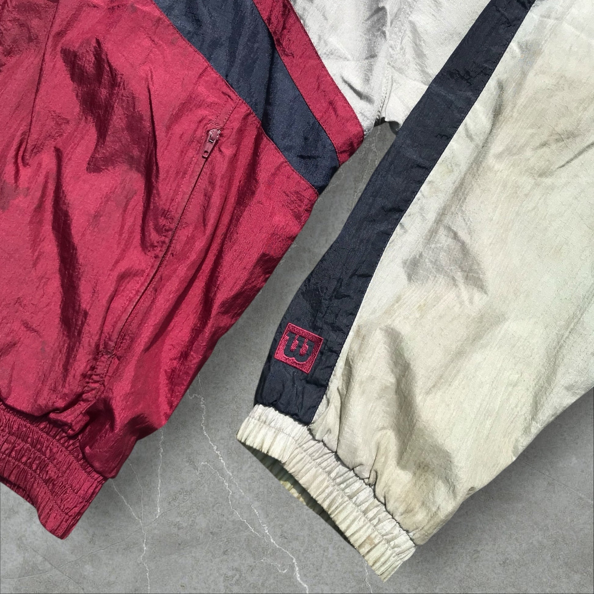 Vintage Wilson Windbreaker Jacket red and white