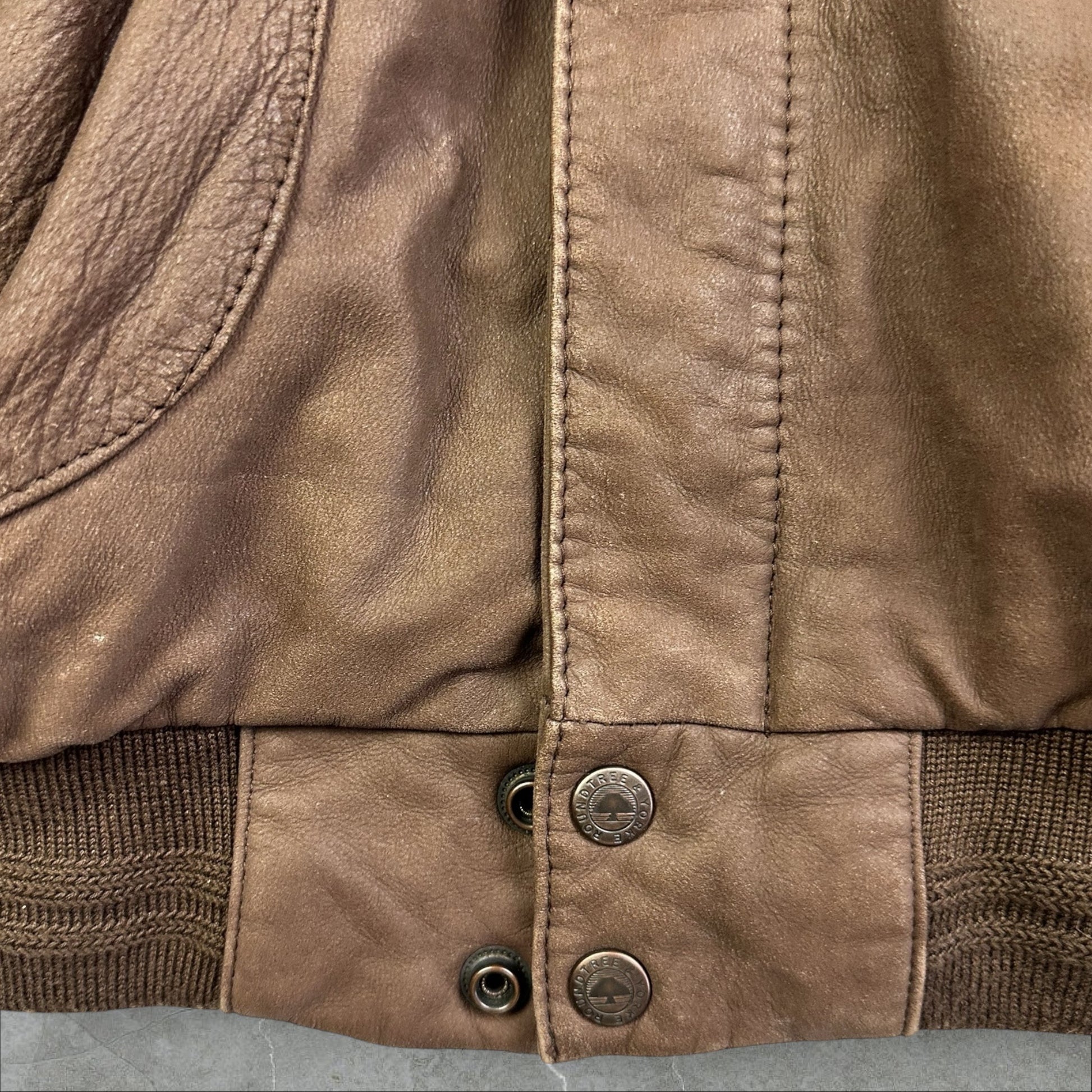 RoundTree Yorke Genuine Leather Jacket Brown