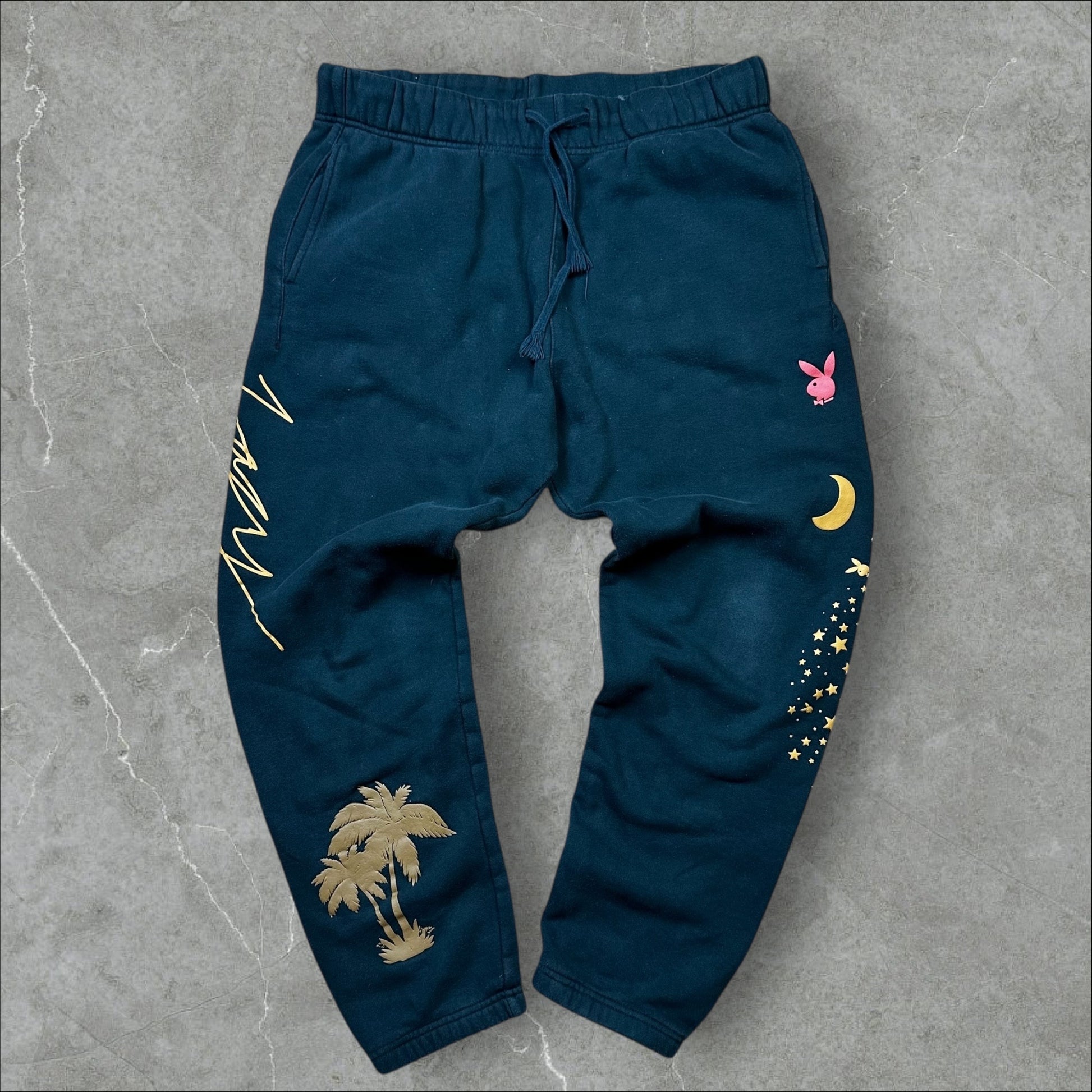 Playboy Love Palm Tree Puff Print Jogger Sweatpants