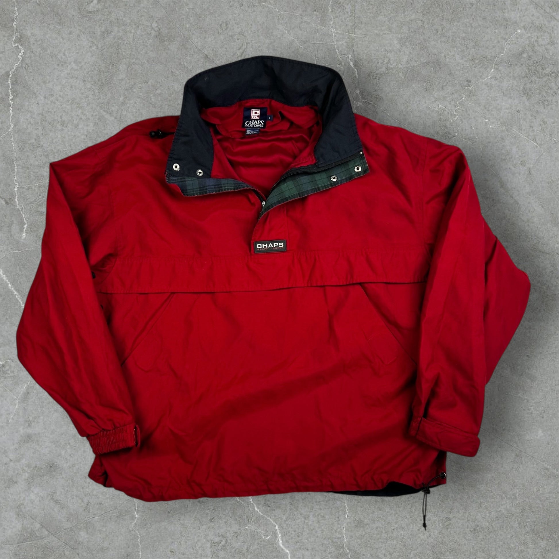 Chaps Ralph Lauren 1/4 Zip Pullover W/ Hoodie