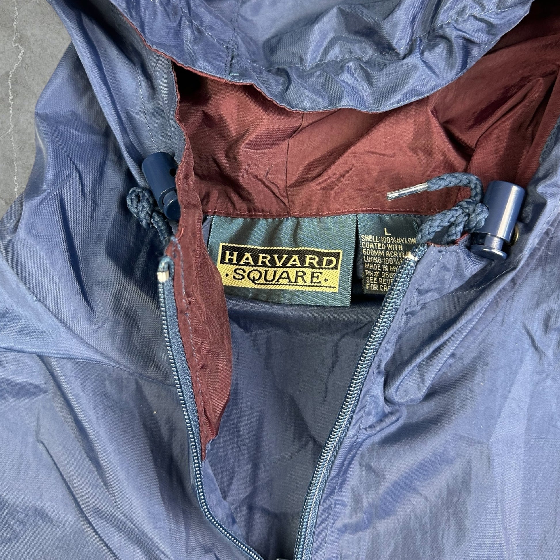 Vintage Harvard Square Newport, RI 1/4 Zip Pullover Jacket