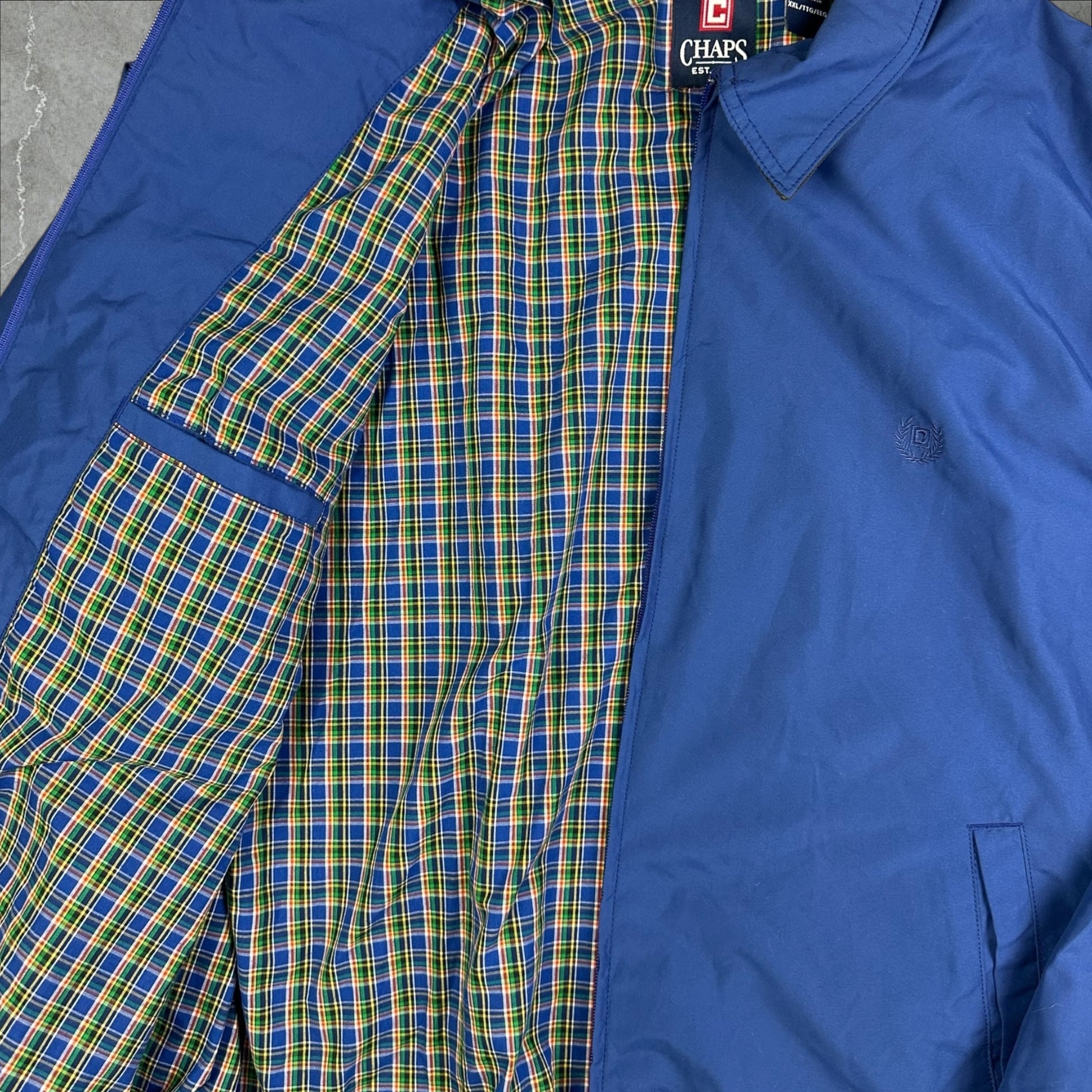 Vintage Chaps Plaid Lined Jacket