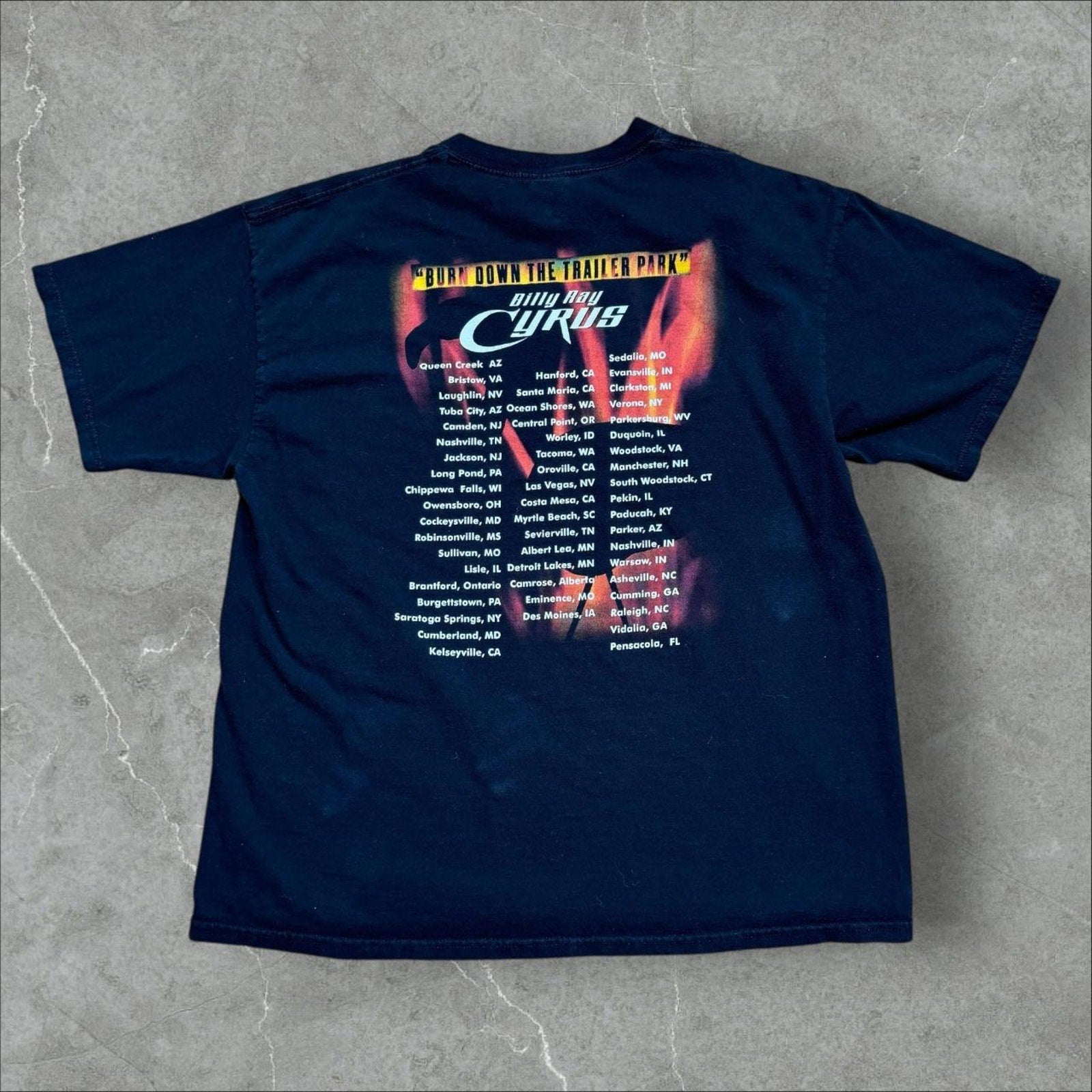 Billy Ray Cyrus Tour Tee "Burn Down the Trailer Park" 2001