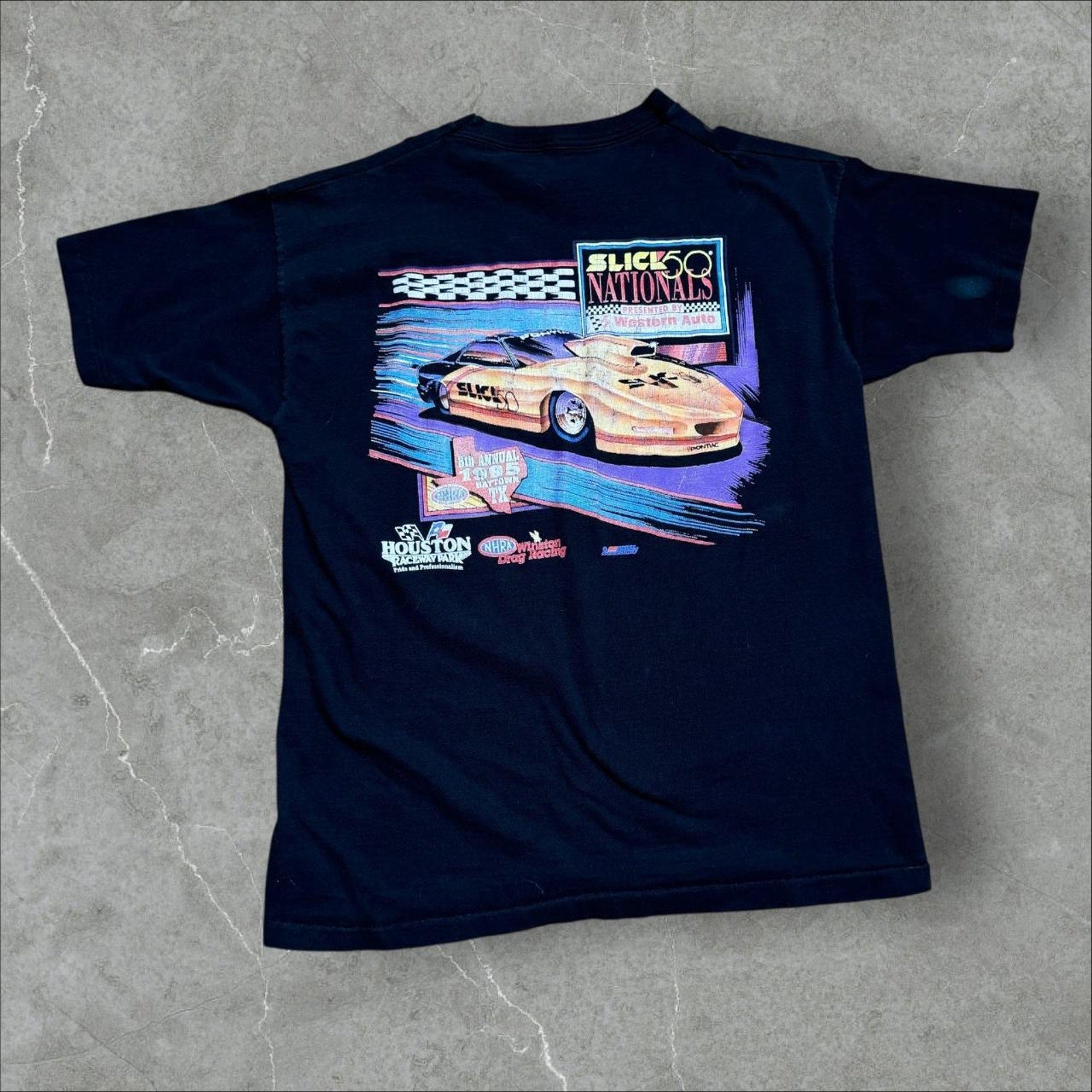 Vintage 1995 NHRA International Houston Racing Tee XL