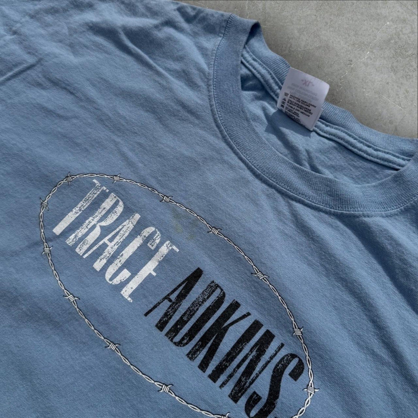 Trace Adkins "Dangerous Man" Tour Tee Blue XL