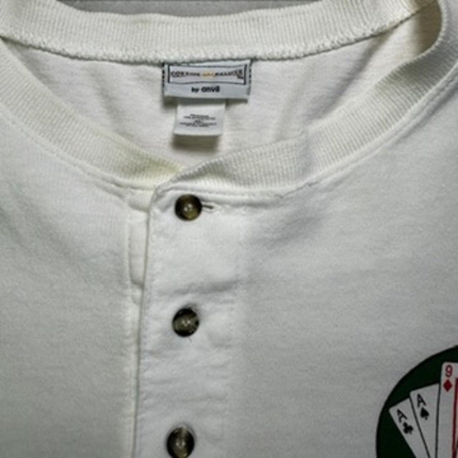 Vintage Biker Gang Henley Button "Deacons of Deadwood" Texas Shirt