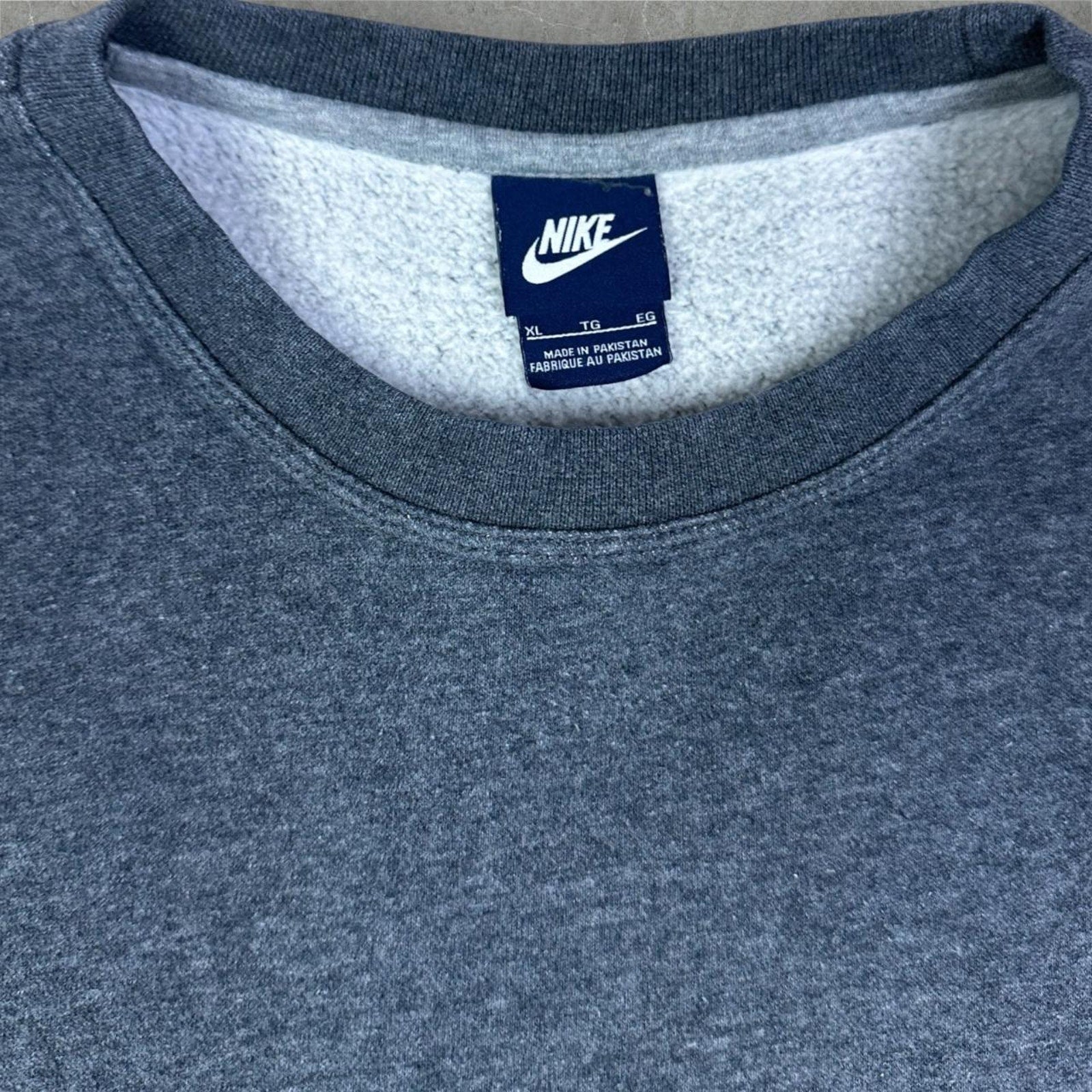 Nike Vintage Late 90s Blue Tag Nike Crewneck grey