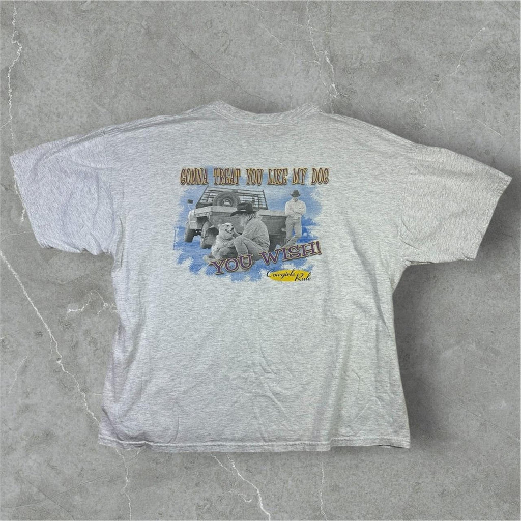 Vintage 2000s Cowgirls Rule T-Shirt Large